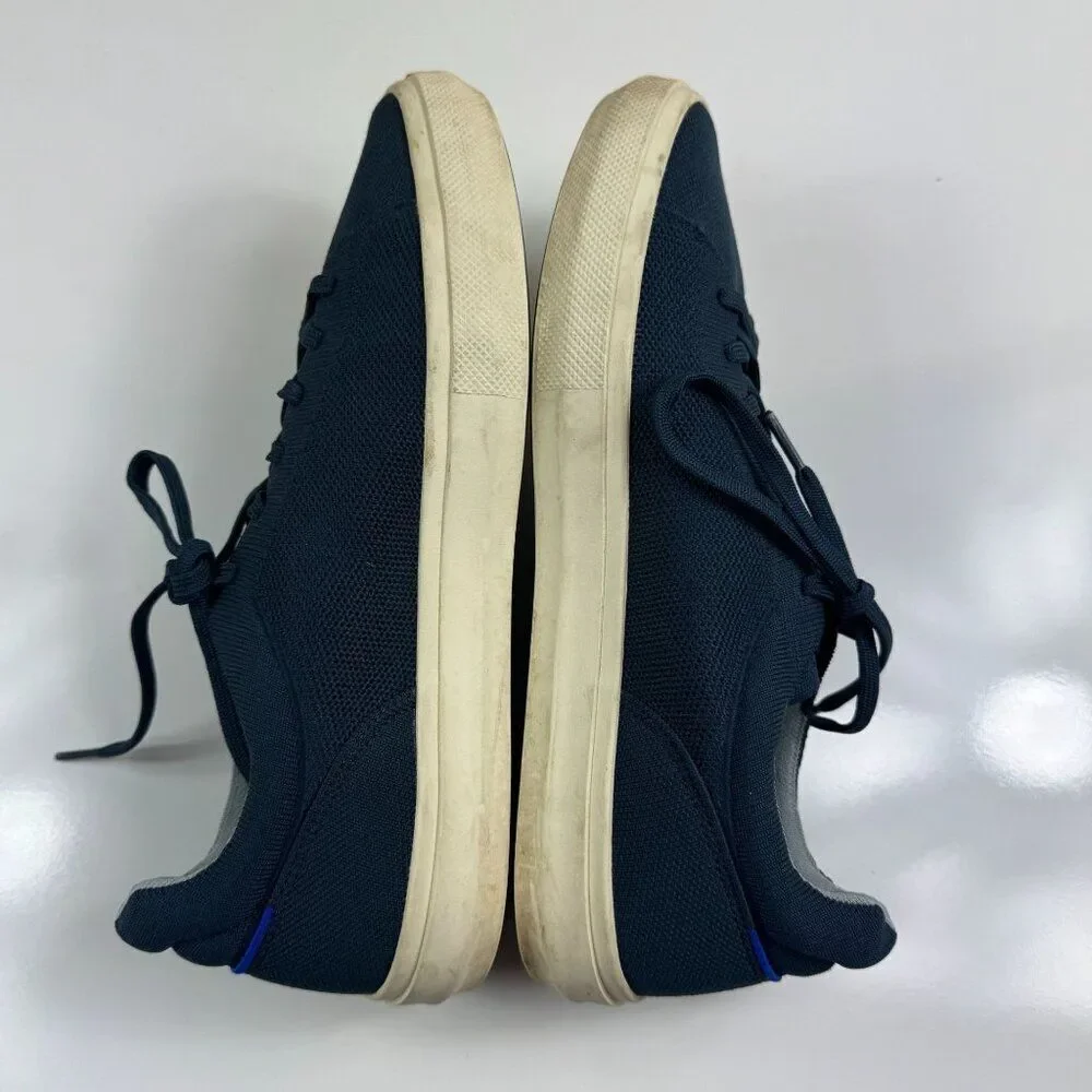 ROTHYS RS02 Classic Sneakers Unisex M12 W13.5 Navy Knit Lace Up Low Top Shoe